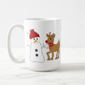 Snowman en rendier koffiemok (Links)