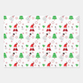 Snowman en Santa Claus Inpakpapier Vel (Voorkant)