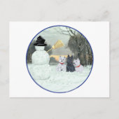 Snowman en Scottie Briefkaart (Voorkant)