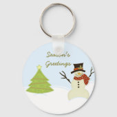 Snowman en Sleutelhanger met kerstbomen (Voorkant)