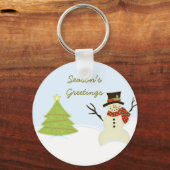 Snowman en Sleutelhanger met kerstbomen (Voorkant)
