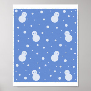 Snowman en Sneeuwen Poster