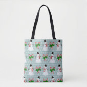 Snowman en snoepriet tote bag (Voorkant)