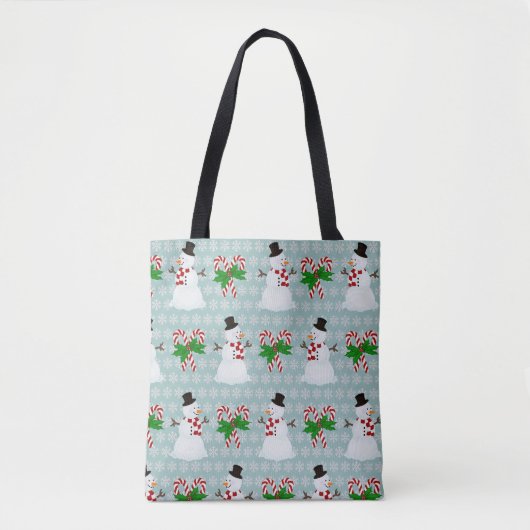 Snowman en snoepriet tote bag (Voorkant)
