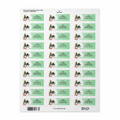 Snowman en Snowflake Holiday Adres Etiket (Full Sheet)