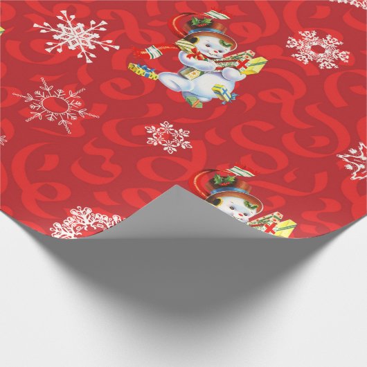 Snowman- en Snowflake-omslagpapier Cadeaupapier (Hoek)