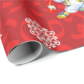  Snowman- en Snowflake-omslagpapier Cadeaupapier (Rol Hoek)