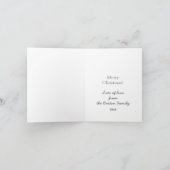 Snowman en Snowflakes Aangepaste foto Feestdagen Kaart (Binnen)