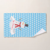 Snowman en Snowflakes Bad Handdoek (Handdoek)