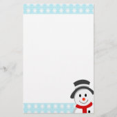 Snowman en Snowflakes Briefpapier (Voorkant)