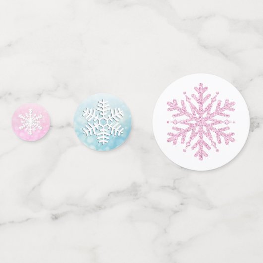 Snowman en Snowflakes kerstFeestdagen Confetti (Achterkanten)