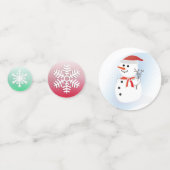 Snowman en Snowflakes kerstFeestdagen Confetti (Achterkanten)