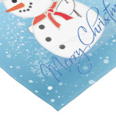 Snowman en Snowflakes, met prettige kerst Lange Tafelloper (Hoek)