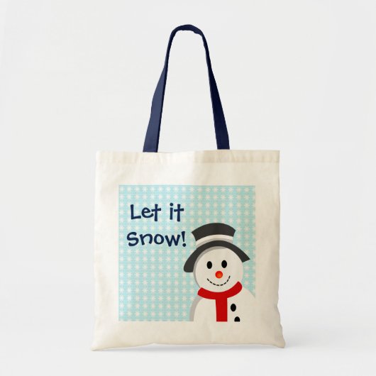 Snowman en Snowflakes Tote Bag (Voorkant)