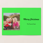 Snowman en Snowflakes, voor de zoete kerstboom Folie Kaarten (Binnen)