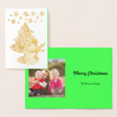 Snowman en Snowflakes, voor de zoete kerstboom Folie Kaarten (Display)