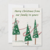 SnowMan en SnowLady Samen in de Magic Holiday Feestdagenkaart (Achterkant)