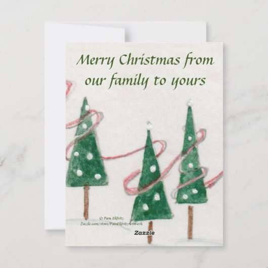 SnowMan en SnowLady Samen in de Magic Holiday Feestdagenkaart (Achterkant)