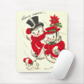  Snowman en Snowoman Mousepad Muismat (Met muis)