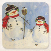 Snowman en Son Kartonnen Onderzetters (Voorkant)