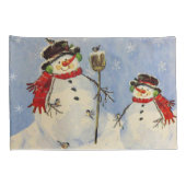 Snowman en Son Kussensloop (Achterkant-Rechts)