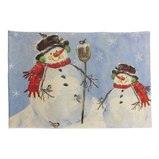 Snowman en Son Kussensloop (Achterkant-Rechts)