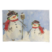 Snowman en Son Kussensloop (Voorkant-Links)
