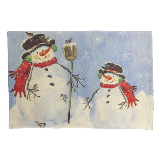 Snowman en Son Kussensloop (Voorkant-Links)
