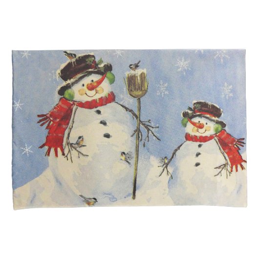 Snowman en Son Kussensloop (Voorkant-Rechts)