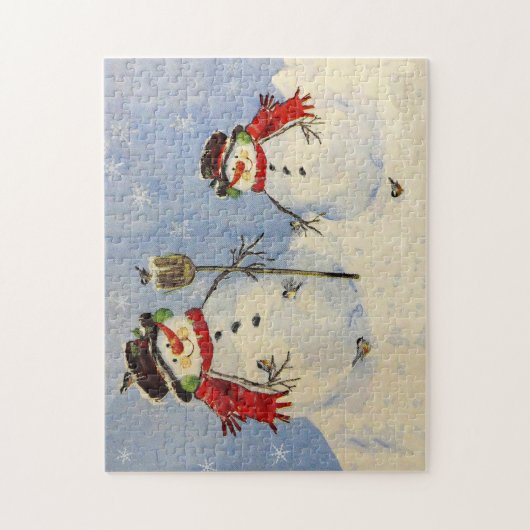 Snowman en Son Legpuzzel (Verticaal)