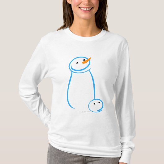 Snowman en Steve Sketch T-shirt (Voorkant)