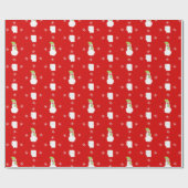 Snowman en Toilet Paper, Kerstmis 2020 Cadeaupapier (Vlak)