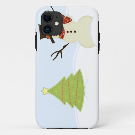 Snowman en Tree iPhone 5 BT-Hoesje Case-Mate iPhone Case (Achterkant)