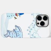 Snowman en wind in de winter Case-Mate iPhone case (Achterkant (horizontaal))