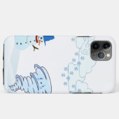 Snowman en wind in de winter Case-Mate iPhone case (Achterkant (horizontaal))