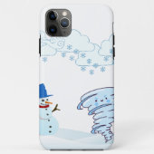 Snowman en wind in de winter Case-Mate iPhone case (Achterkant)