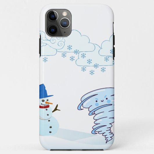 Snowman en wind in de winter Case-Mate iPhone case (Achterkant)