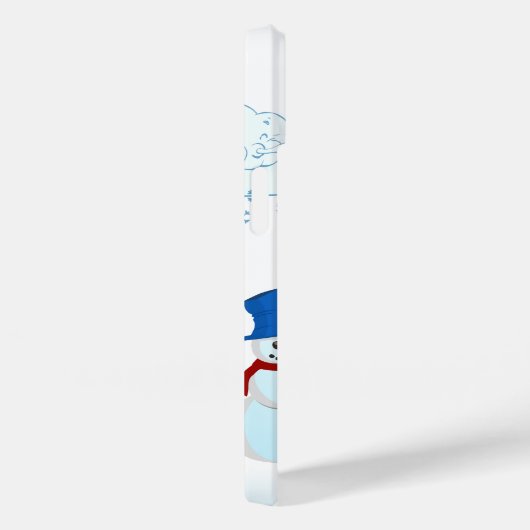 Snowman en wind in de winter Case-Mate iPhone case (Achterkant / Rechts)