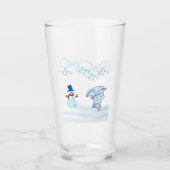 Snowman en wind in de winter glas (Voorkant)