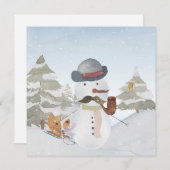Snowman en Winter Woodland Friends (Voorkant / Achterkant)