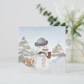 Snowman en Winter Woodland Friends (Staand voorkant)
