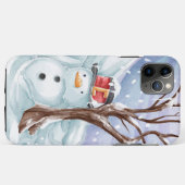 Snowman en Winterlandschap Case-Mate iPhone Case (Achterkant (horizontaal))