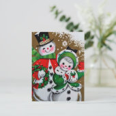 Snowman en zijn Vriendin Briefkaart (Staand voorkant)