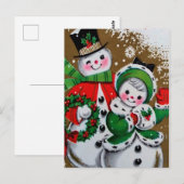 Snowman en zijn Vriendin Briefkaart (Voorkant / Achterkant)