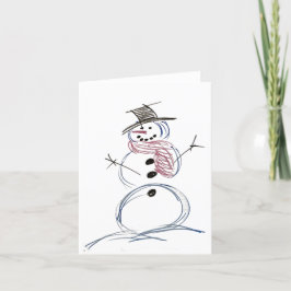 Snowman Epic Joy Christmas Wenskaart Bedankkaart