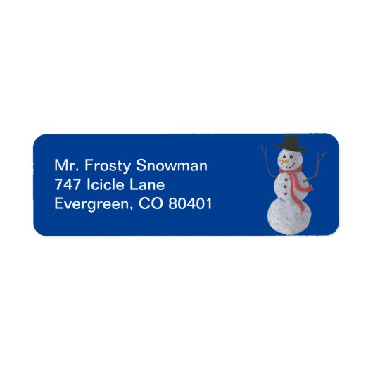 Snowman Etiket (Voorkant)