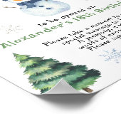 Snowman Evergreen Time Capsule 1e verjaardag Poster (Hoek)