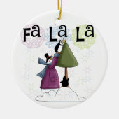 Snowman Fa La La La Kerstkeepomwille Ornament (Voorkant)