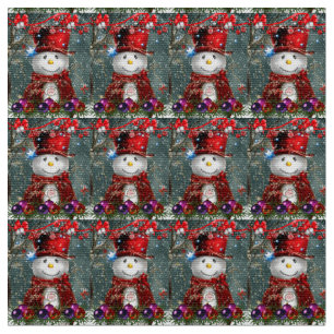 Snowman Fabric Stof
