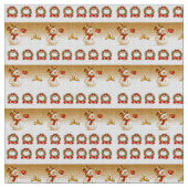 Snowman Fabric Stof (Close Up)